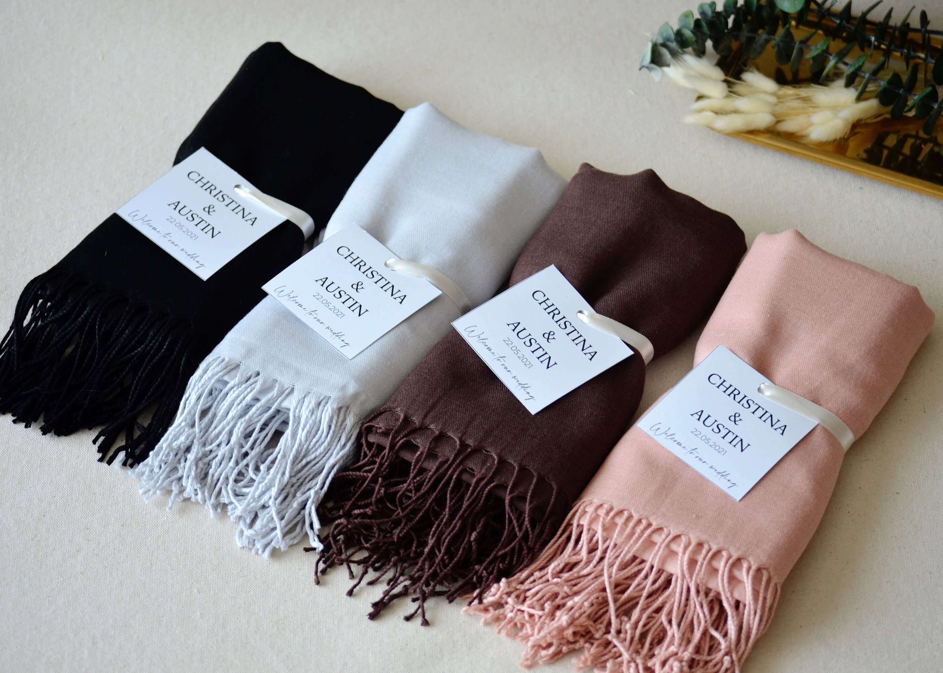 Uniq Favors - Vente Châle – femme - Pashmina pour cadeaux de douche nuptiale, châles pashmina en gros3