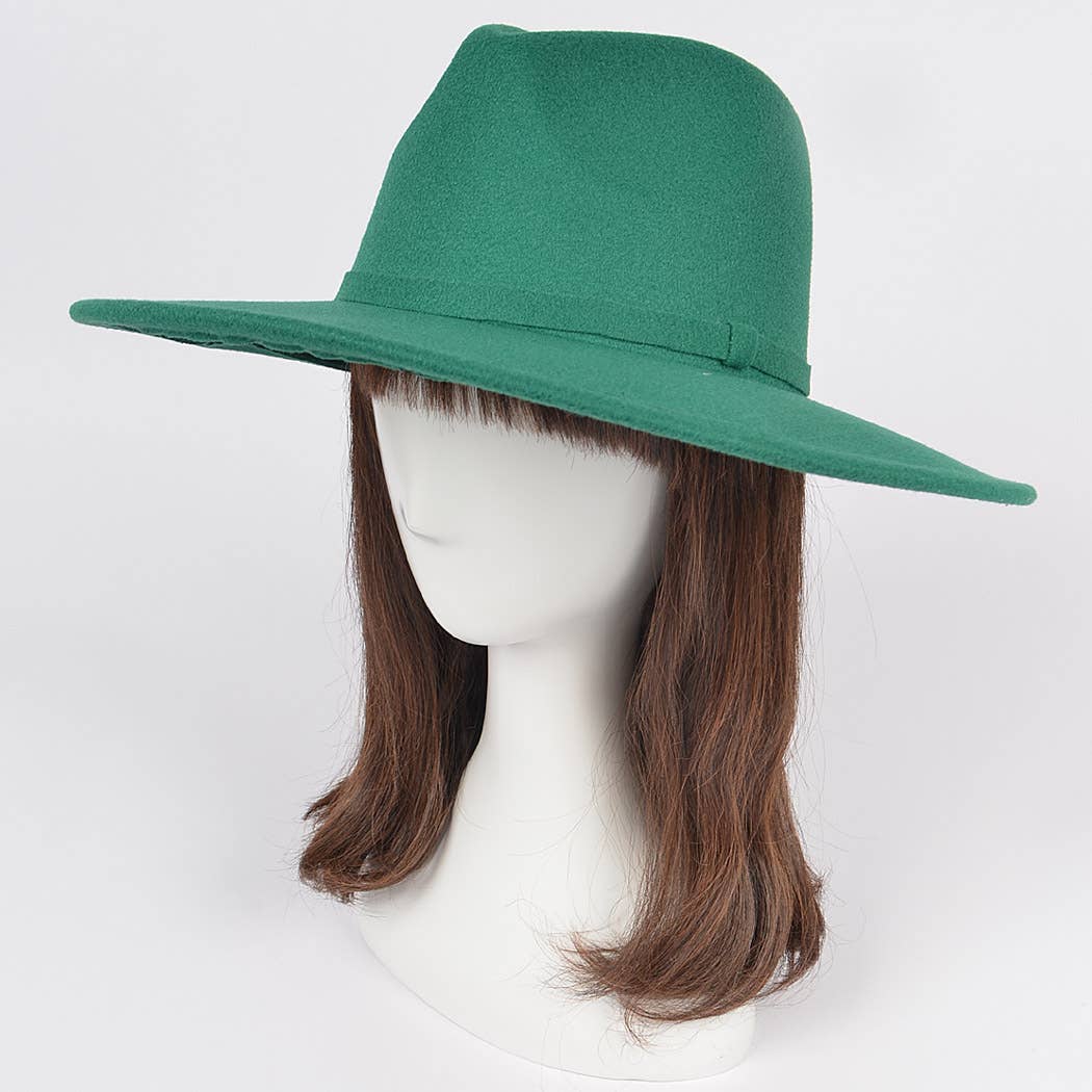 3AM BY H&D ACCESSORIES - Wholesale Fedora - Women's -  Faux Wool Leo Band Fedora Hat4