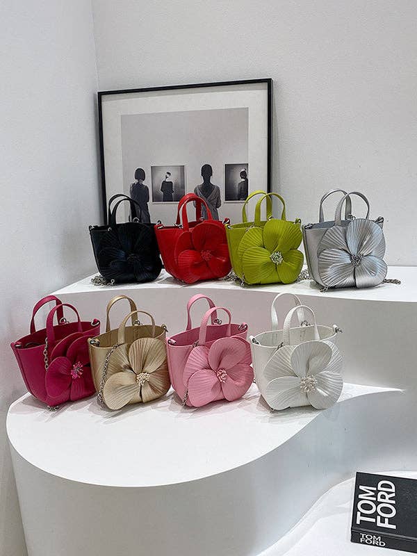 Plush Looks - Venta al por mayor Bolso con asas - Mujer - Bolsos de mano, cruzados y tote con diseño floral, pliegues y juntas divididas8