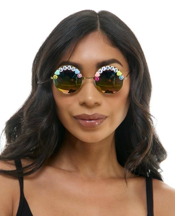 KBW Global Corp. - Wholesale Sunglasses - Unisex - Good Vibes Beaded Sunglasses0