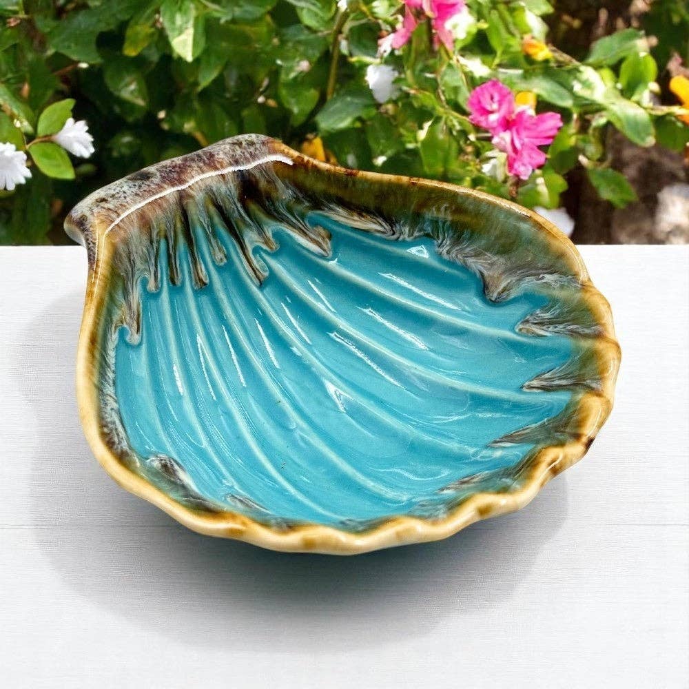 Earths Elements Wholesale - Wholesale Jewelry Dish - Ceramic Clam Shell Trinket Dish - Assorted1