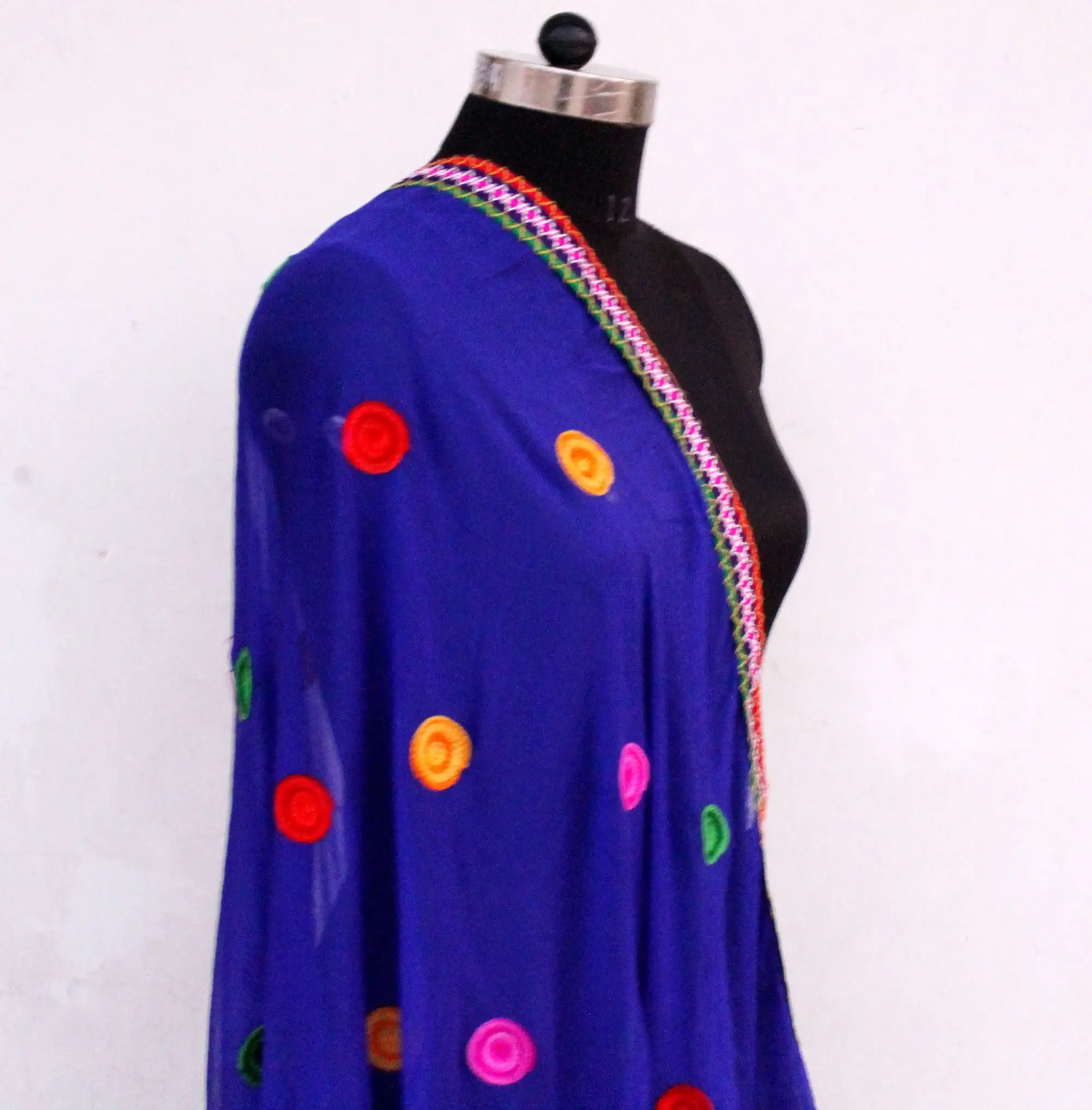 Bhawana Handicrafts – wholesale Scarf – Women's – Phulkari Dupatta- Women's Phulkari Dupatta, Scarf, Multicolo1