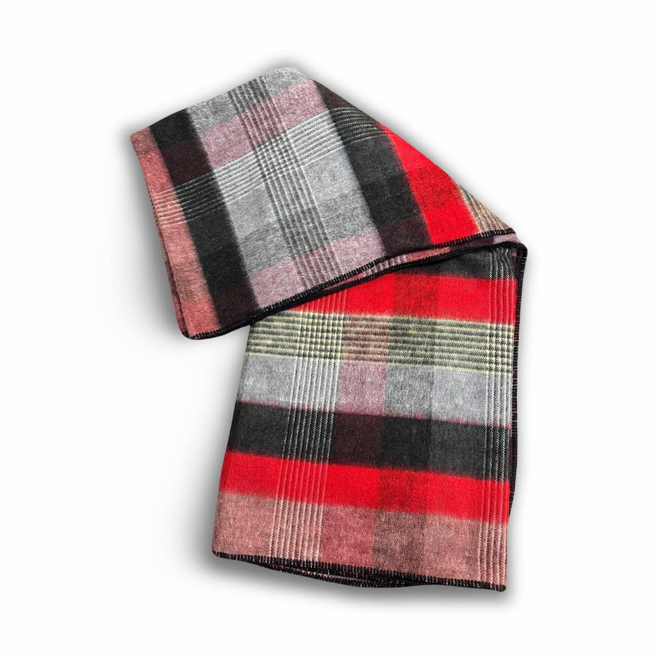 Sanyork Fair Trade – wholesale Prydnadsfilt – Klassisk rutig mönstrad finstickad borstad alpacka full storlek2