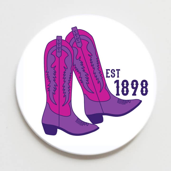 Good Vibez Collegiate - Wholesale Lapel Pin/Button - Tri Sigma Greek Boot Button (2.25 inch or 3.00 inch)0