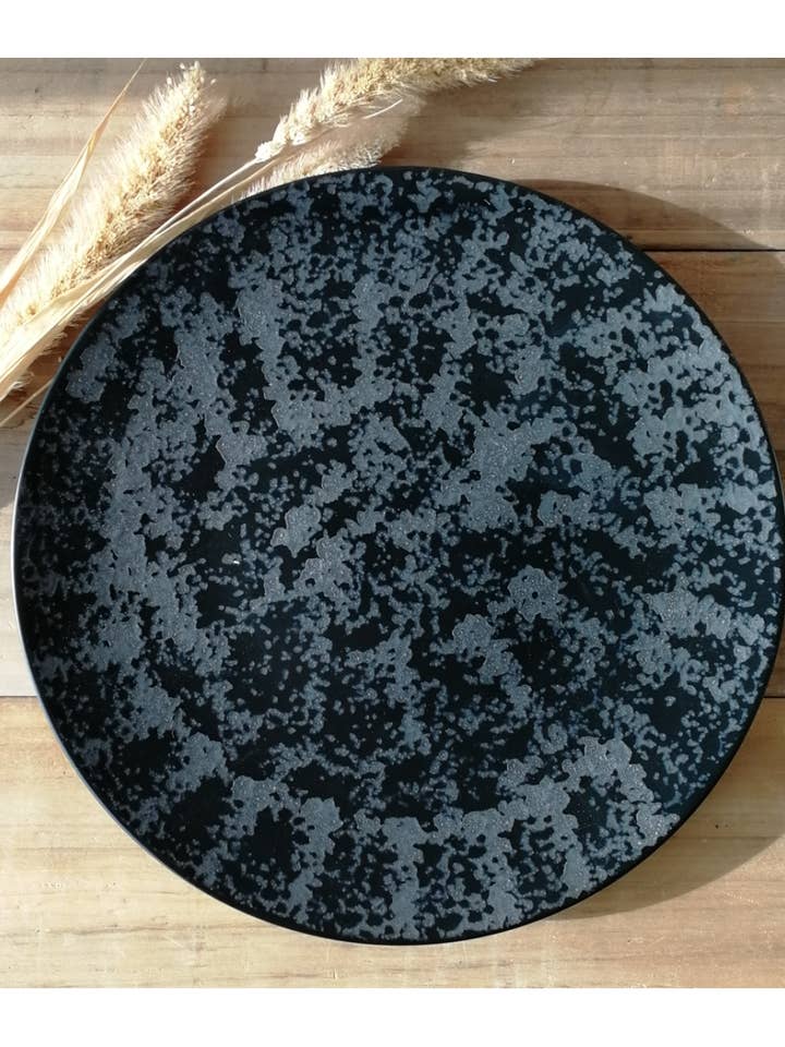 Plato grande de ébano plateado Galaxie para venta al por mayor de SUBTILE HOME