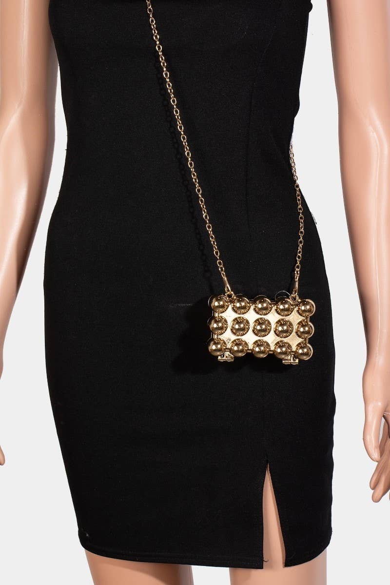 Collections by Fame Accessories - Wholesale Clutch Bag - Women's - Metallic Bubble Rectangular Clutch Coin Purse1