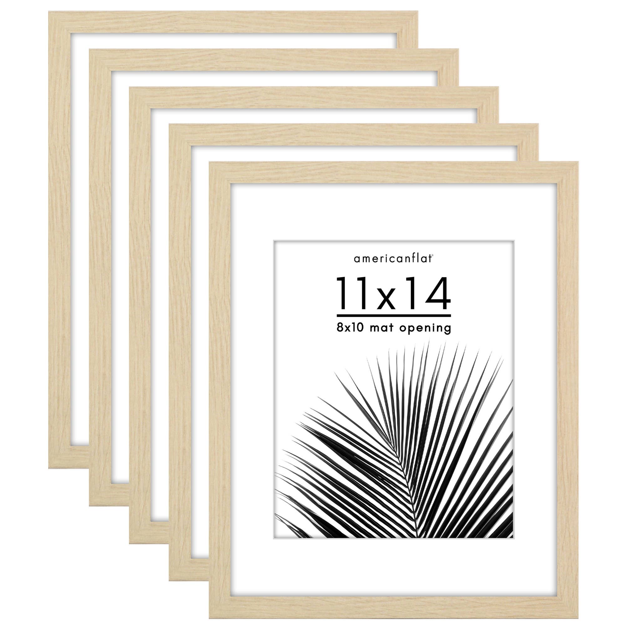 Americanflat - Wholesale Picture Frame - Americanflat 5 Pack Picture Frames With Mat Plexiglass Cover12