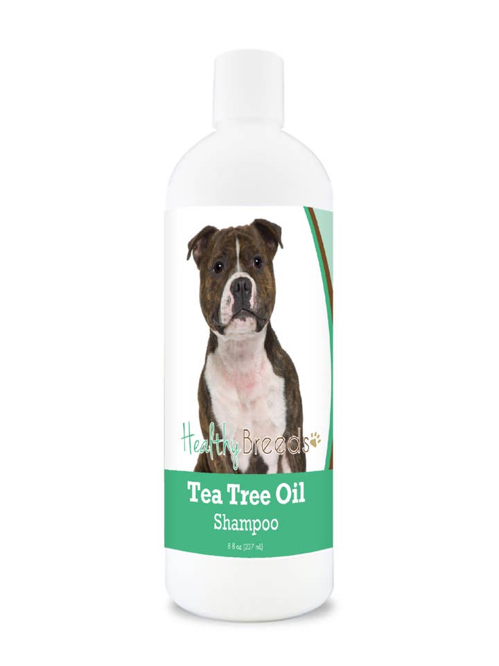 Staffordshire Bull Terrier Shampooing à l'huile d'arbre à thé 8 oz pour la vente par Healthy Breeds