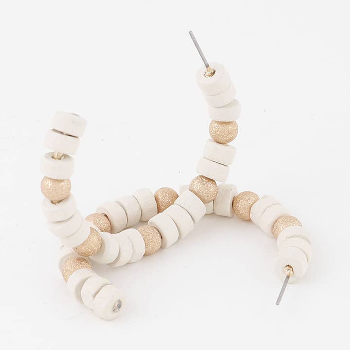 3AM BY H&D ACCESSORIES - Wholesale Hoop Earrings - Layered Bead Hoop Earrings0