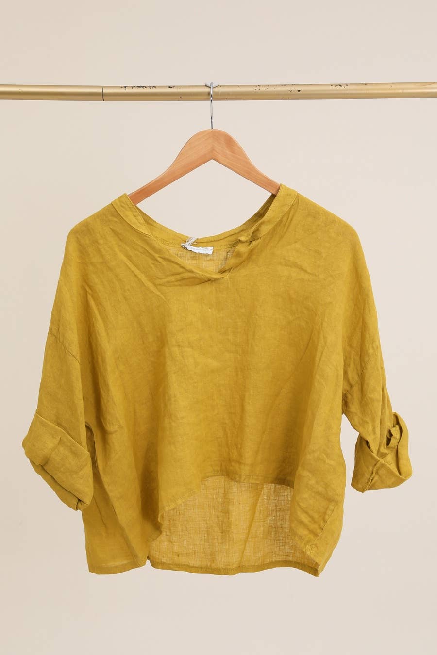 la maison des fibres naturelles - Wholesale Blouse - Dames - Linnen top met v-hals 23100, 100% linnen49