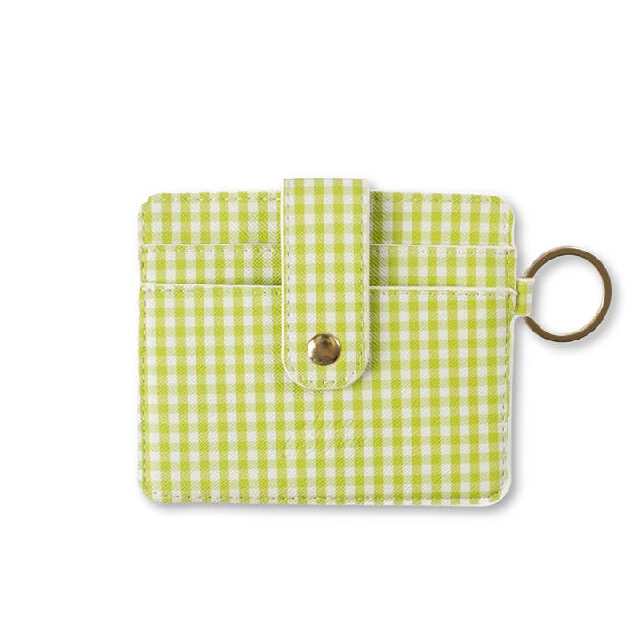 Cartera de Tarjetas de Cuadros Vichy Verde para venta al por mayor de Elyse Breanne Design