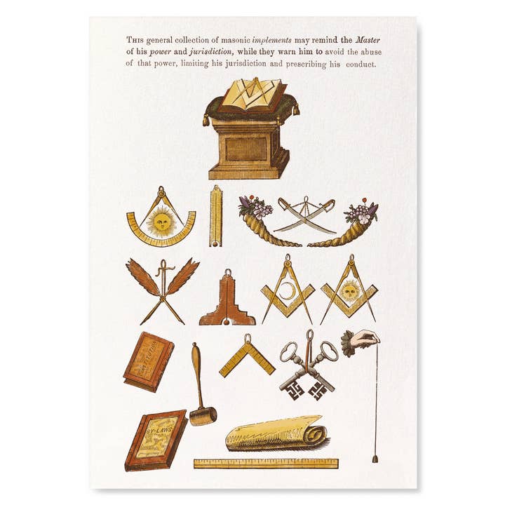 GIOIELLI DI MURATURA (1859): Stampa d'Arte Vittoriana per la vendita all'ingrosso da parte di Ezen Trade