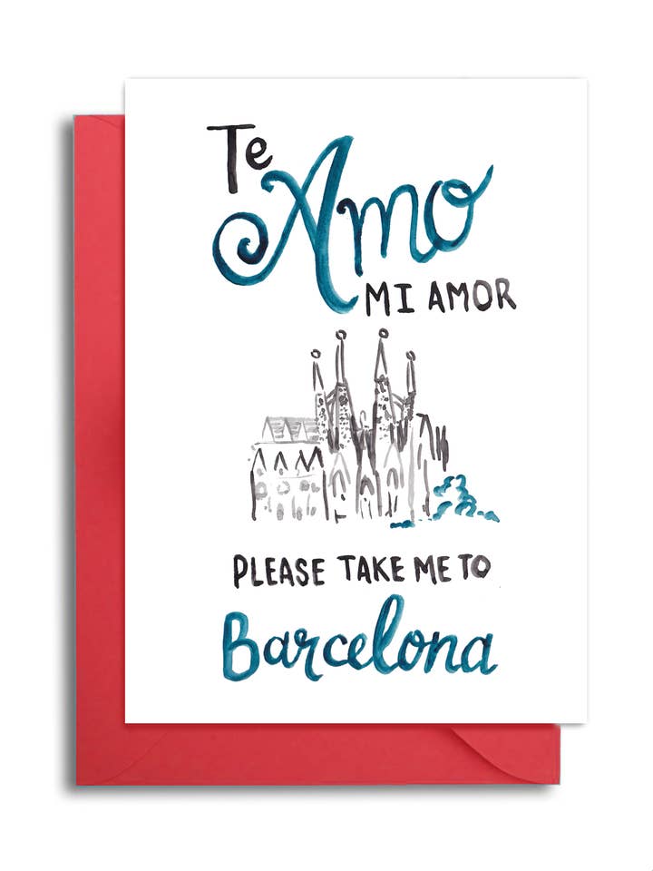 Te Amo Mi Amor Por favor llévame a Barcelona para venta al por mayor de Slow Poke Press