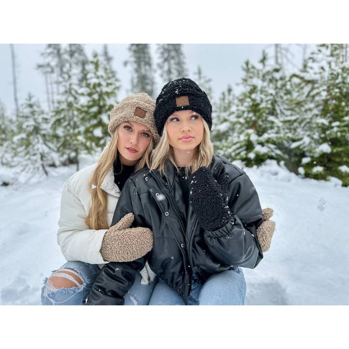 C.C Beanie - Wholesale Beanie - Women's - Fuzzy Lined Sherpa Cuffed C.C Beanie HAT008