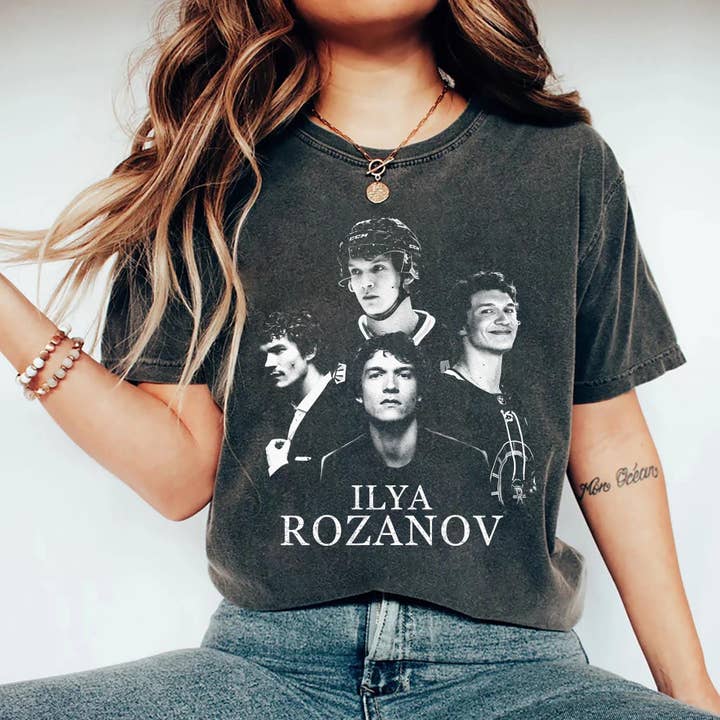 Ilya Rozanov Retro Hockey Tee - Williams Connor Storrie for wholesale by TheKingShirt