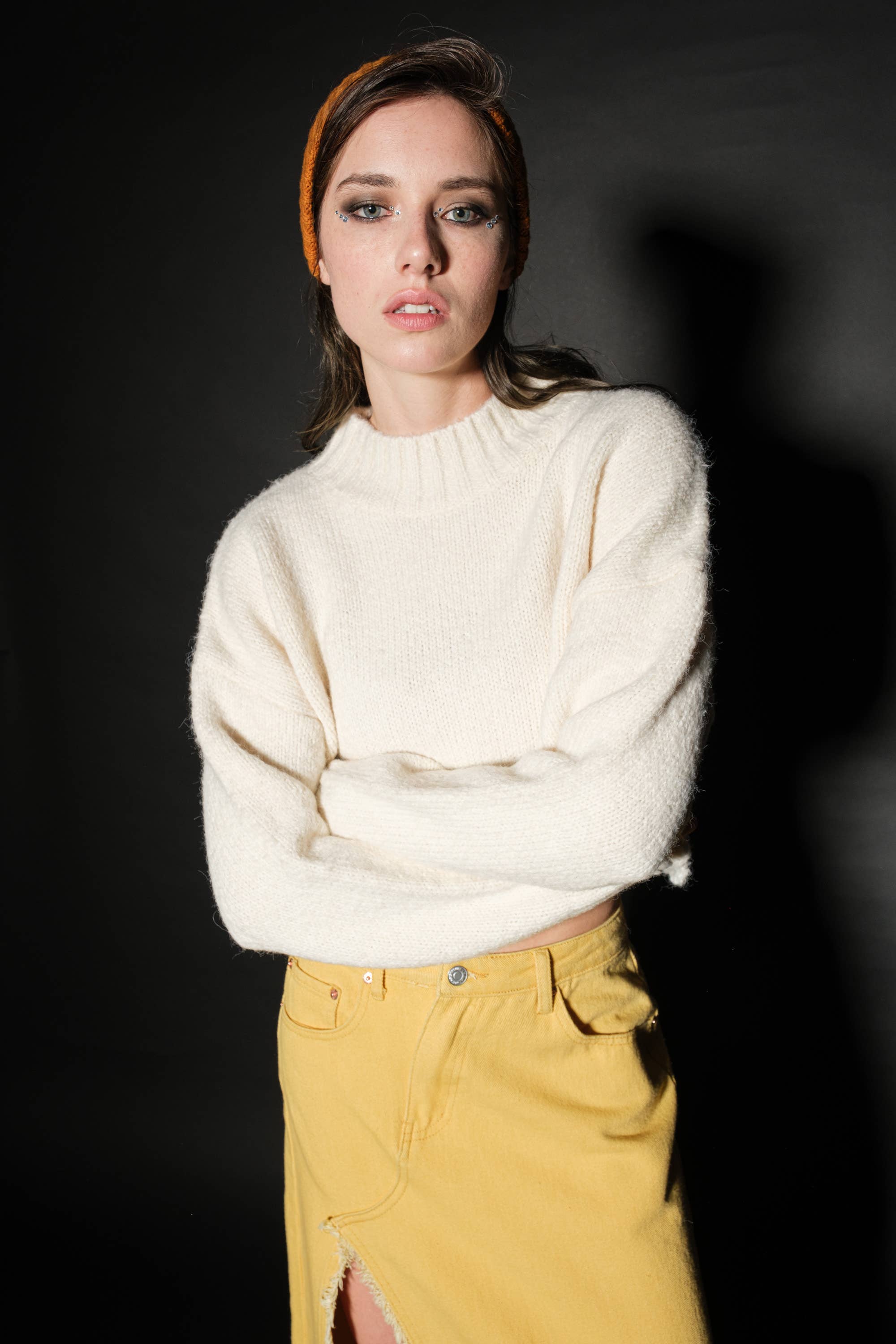 Signature 8 - Wholesale Knit Sweater - Women's - CROP SWEATER S623519