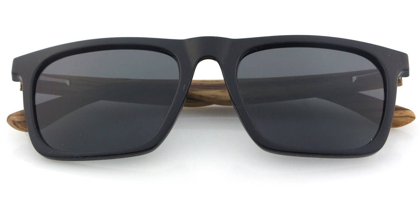 WAVE HAWAII - Vente Lunettes de soleil – unisexe - Lunettes de soleil WAVE HAWAII Tobo en bois de zébrano1