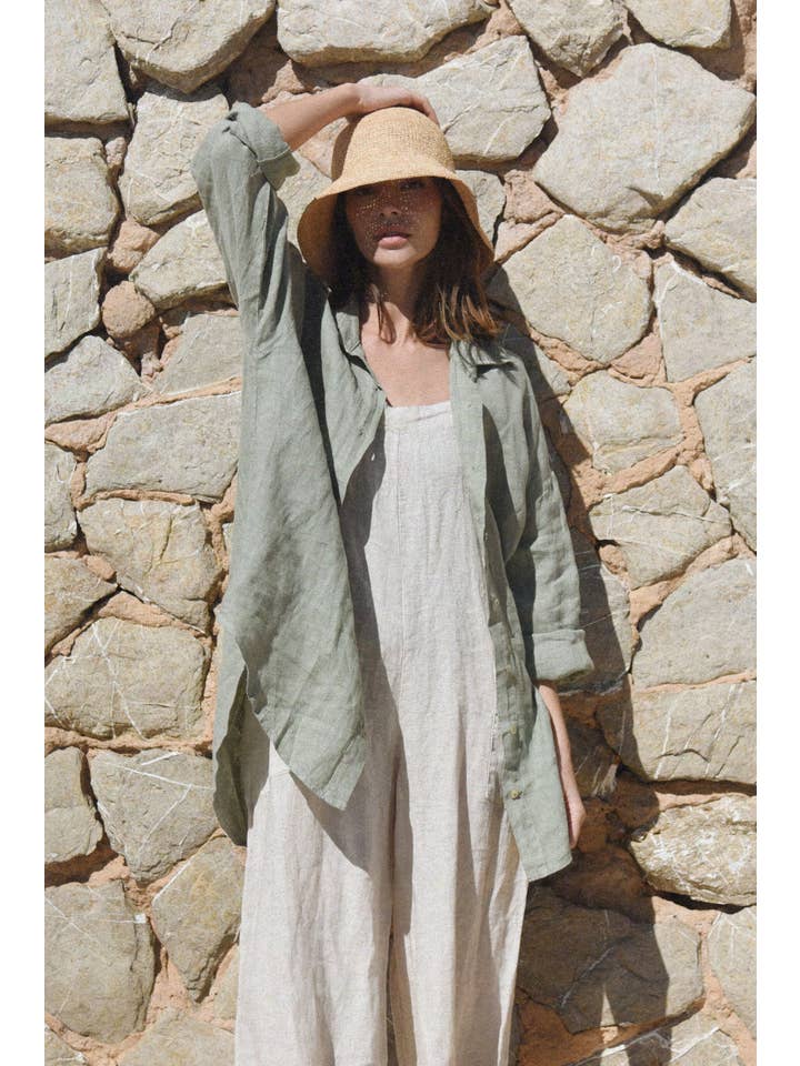 Beachwood The Label - Wholesale Button Down Shirt - Women's - The Palma Shirt // Sage3