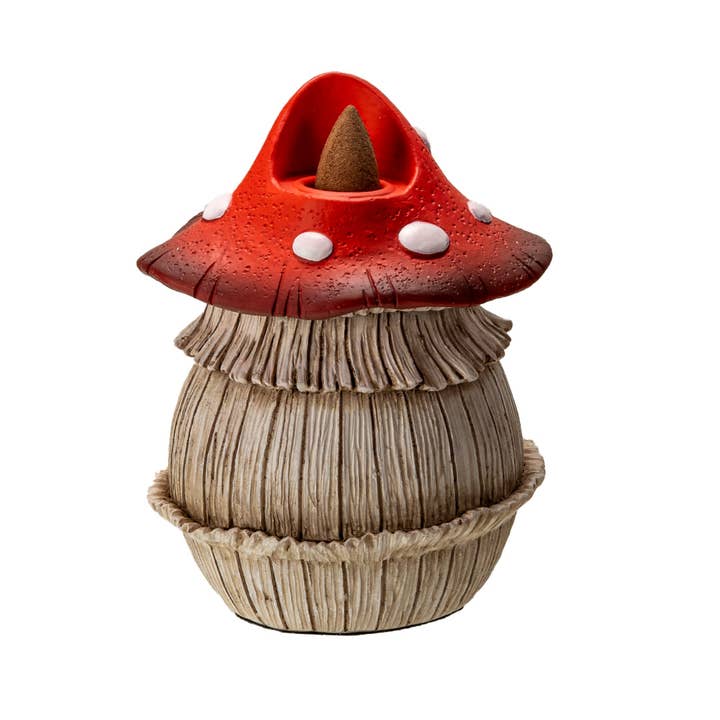 Pacific Trading - Wholesale Incense Holder - Toadstool Mushroom Backflow Waterfall Incense Burner3