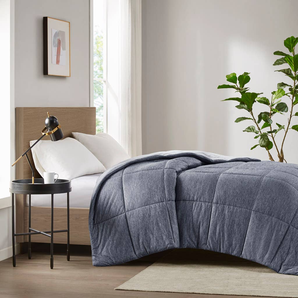 Olliix - Wholesale Down Comforter - Oversized Jersey Knit Down Alternative Comforter, Navy3