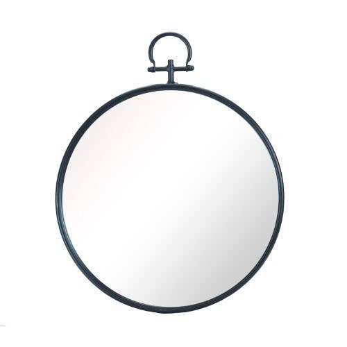 Metal 18.5 in. Black Framed Mirror Round for wholesale by VIP Home & Garden