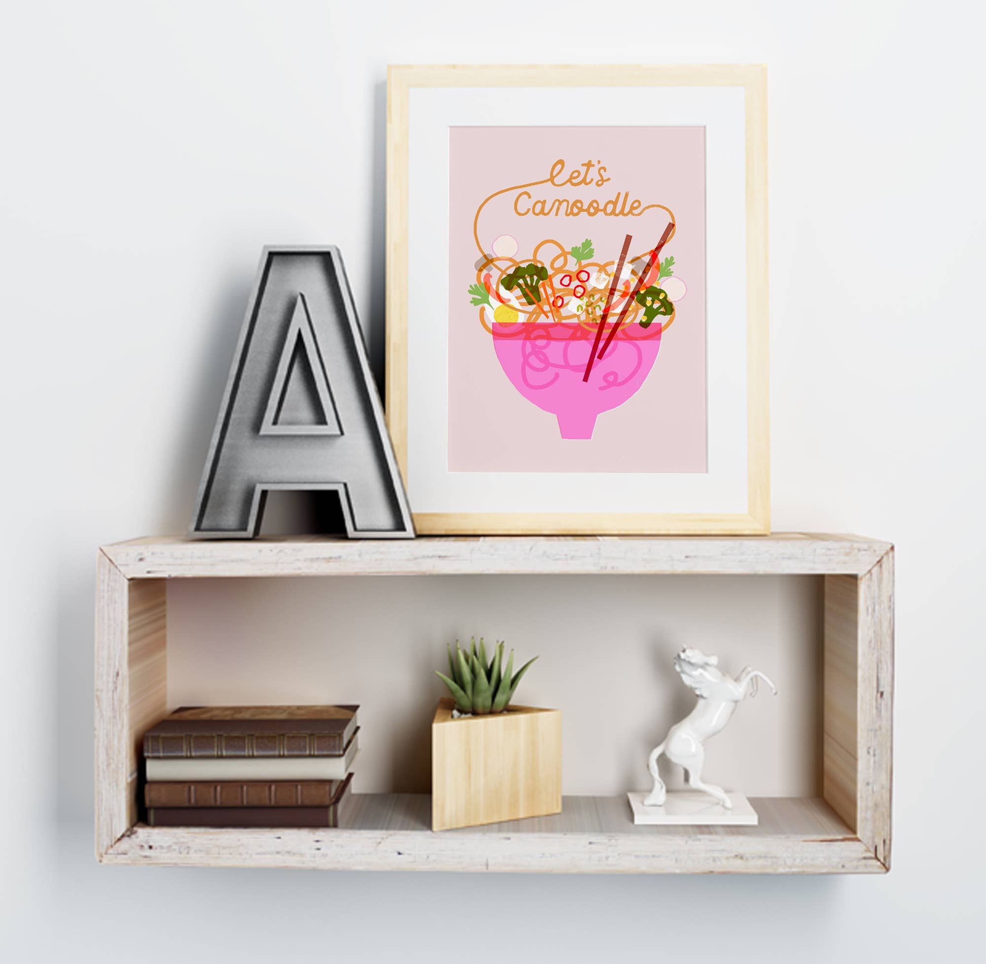 Francesca Iannaccone - Wholesale Art Print - Let's Canoodle fun foodie art print1