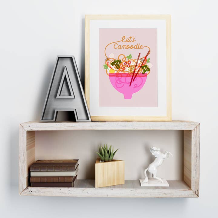 Francesca Iannaccone - Wholesale Art Print - Let's Canoodle fun foodie art print1