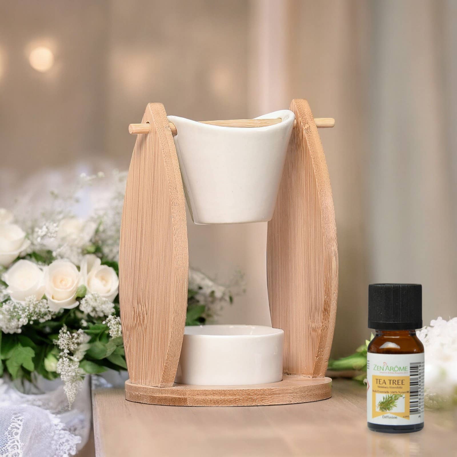 Zen'Arôme - Wholesale Fragrance Warmer - Scented Wax Melter Veil – Bamboo and Ceramic4