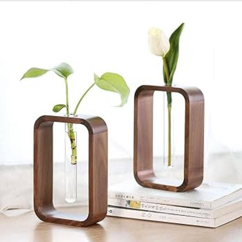 Kiyo Home - Wholesale Vase - Wood Hydroponic Plant Vase12