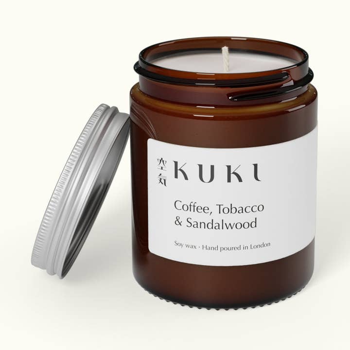 Coffee, Tobacco & Sandalwood for wholesale by Kuki Candles