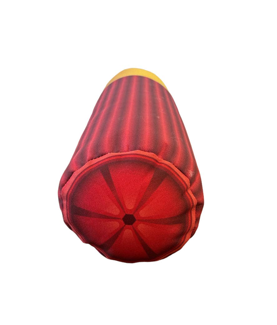 HushTubby - Wholesale Throw/Decorative Pillow - Red Shotgun Shell 12GA Pillow. Great Hunter gift. Tubular red shell with gold yellow end7