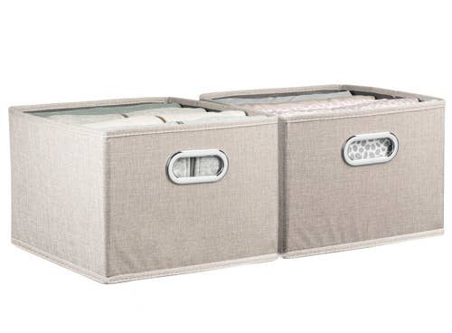 HOMEHAVEN - Wholesale Storage Bin - Fabric Storage Box W12xH9xL13.75" with Cover – Grey 1 piece3