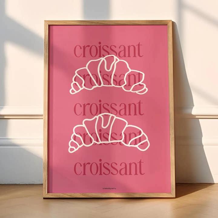 Croissant Wall Art Print for wholesale by Createdbyharry