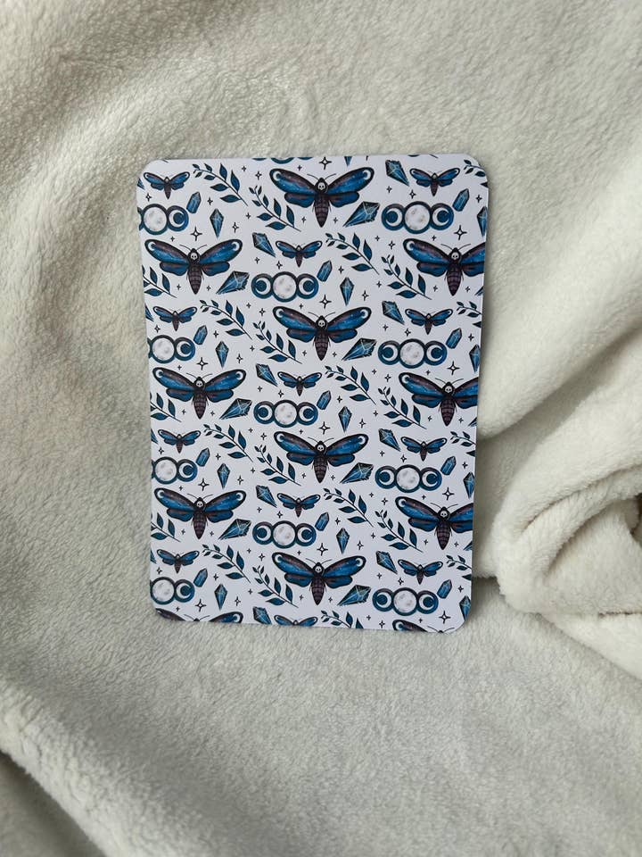 Blue moths kindle e reader insert card for clear case, kindle accessory decoration, kindle, paperwhite, oasis, scribe 10th 11th gen for wholesale by Bookbestiesuk