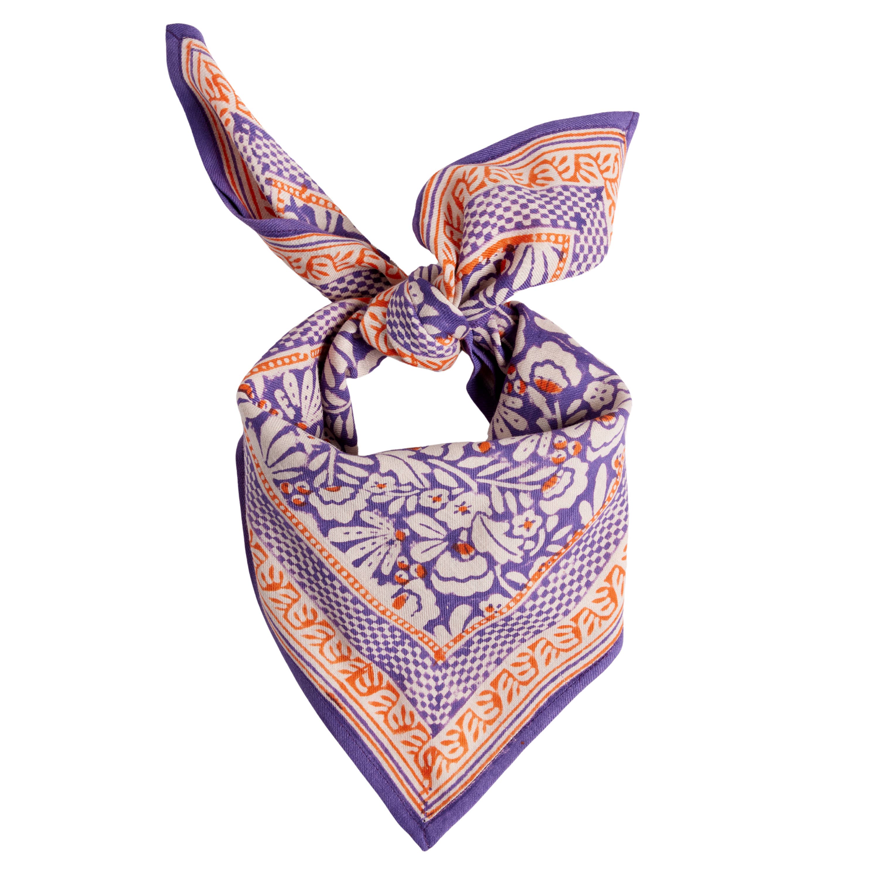 Bonheur du Jour - Wholesale Head Scarf - Women's - Indian Scarf for Children - Iris Purple