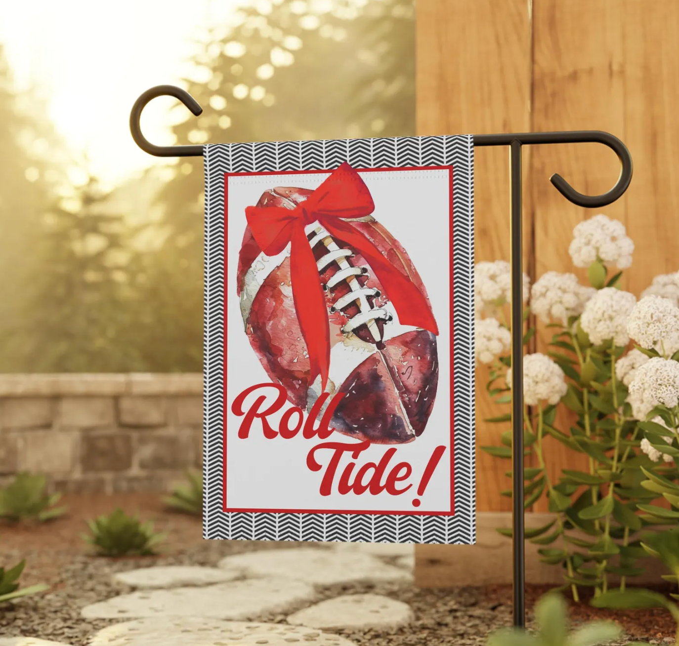 Design Carolinas - Wholesale Flag - "Roll Tide" Red Alabama Football Garden Flag5