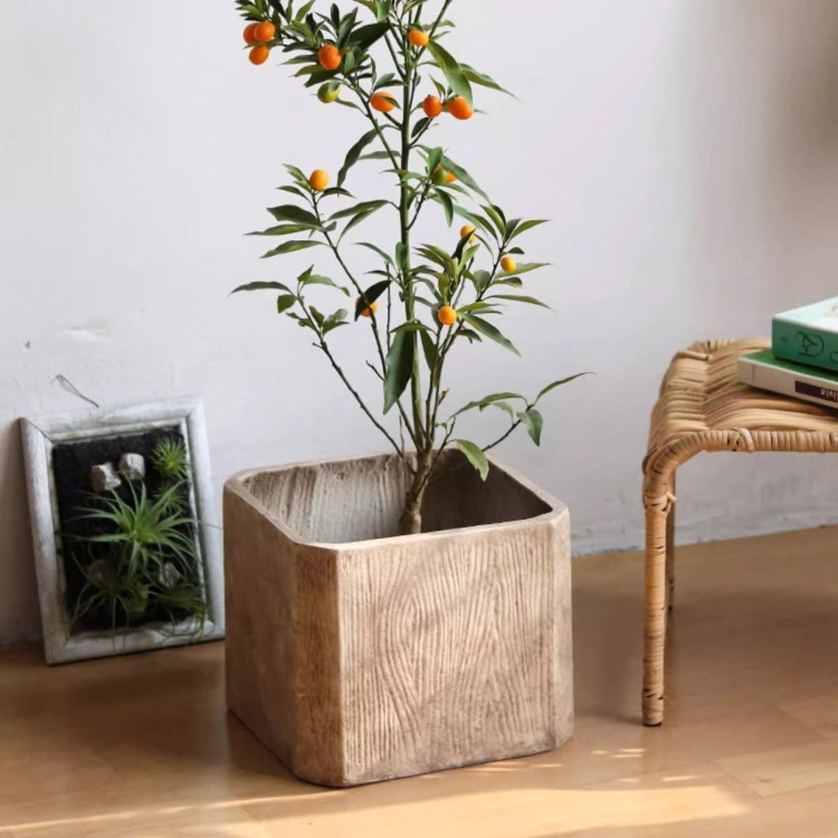 Rustic Reach - Wholesale Planter Box - StoneGrain Square Planter4