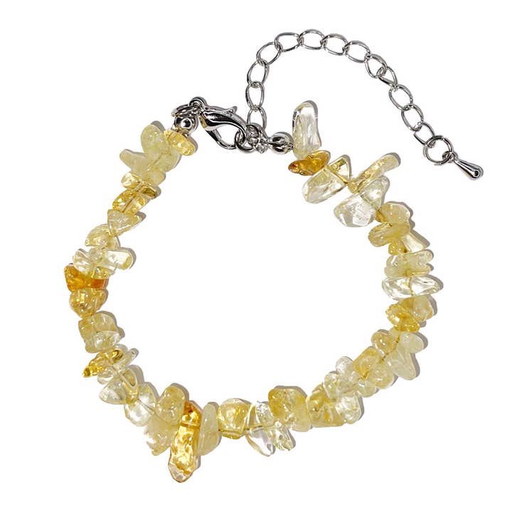 Citrine bracelet - Baroque with clasp - 19 to 23cm for wholesale by France Mineraux
