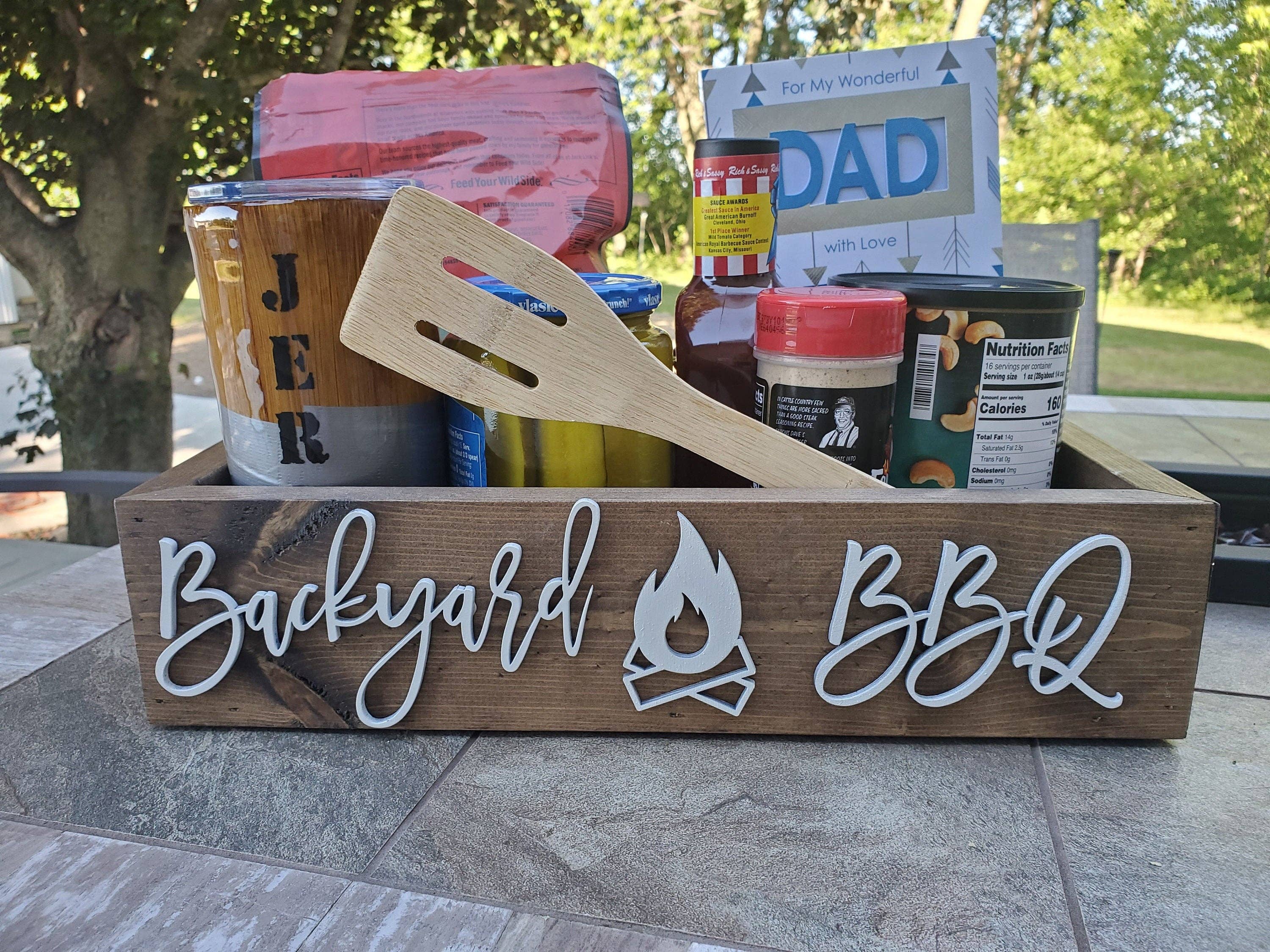 TJSCUSTOMFURNITURE - Wholesale Outdoor Grill Tools - 3D Backyard BBQ Box- Backyard BBQ - BBQ Caddy - Camping Station - BBQ Bar - Father's Day gift- Outdoor Food Tray - Camping food station5