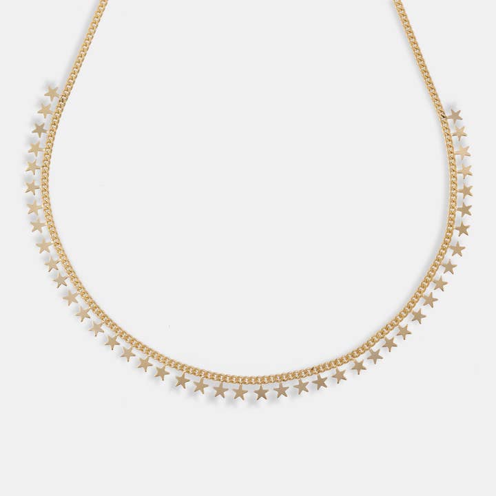 Gold Star Necklace for wholesale by MoneyFest Jewelry