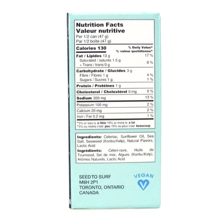 Seed to Surf - Wholesale Shelf Stable Prepared Meal - Celery Root Smoked Whitefish (Vegan)18