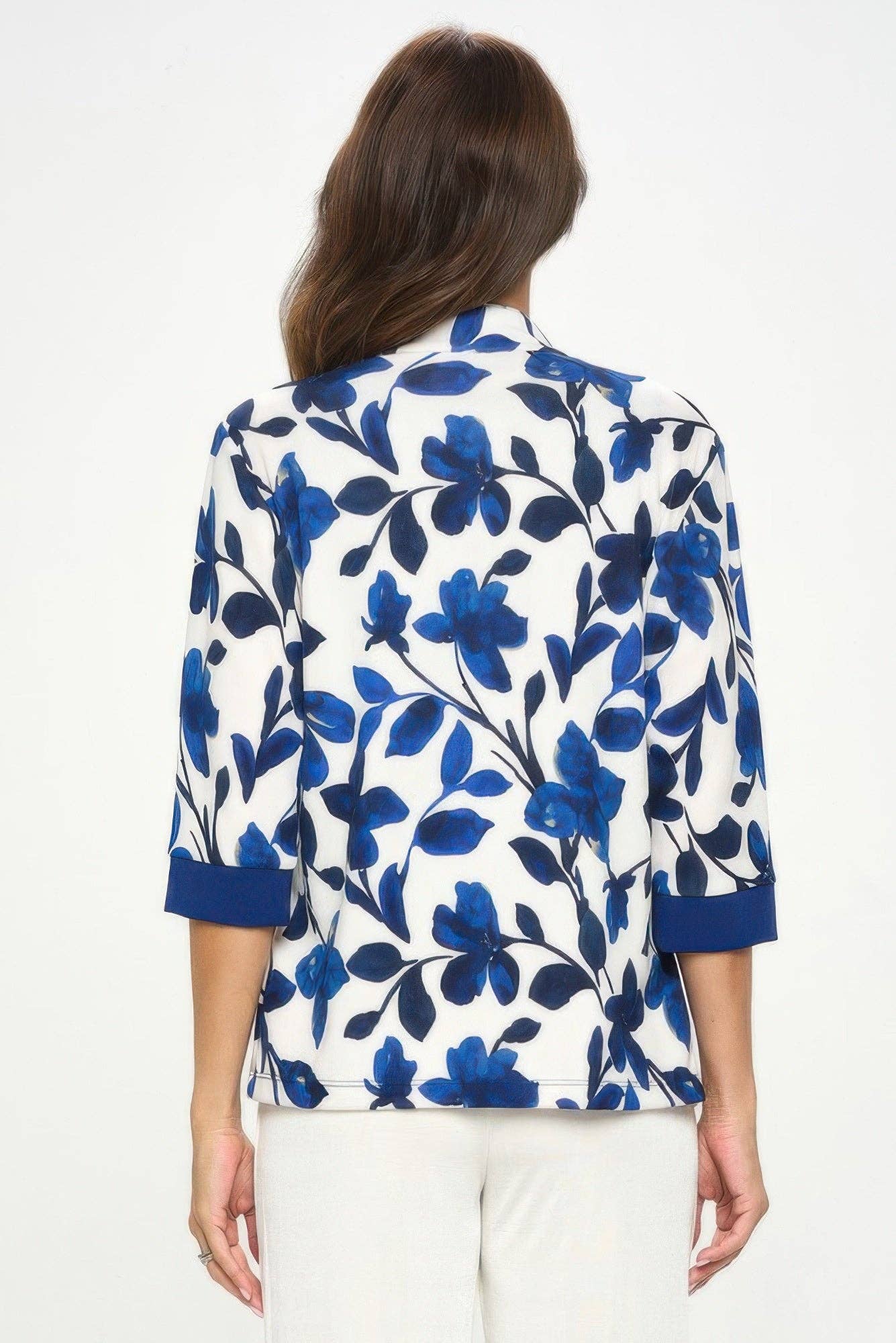 CC Wholesale Clothing - Wholesale Jacket - Women's - Damboru Print Contrast Jacket4