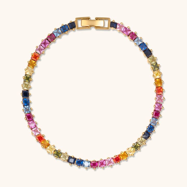 Andra Colorful Tennis Bracelet for wholesale by Lola & Tae