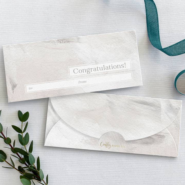 Congratulations! - Acrylic Money Holder (Box of 6) for wholesale by Crafty Paper Co.