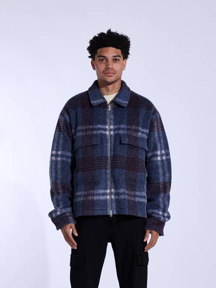 Irvine Mohair Jacket (Blue) for wholesale by Crysp Denim