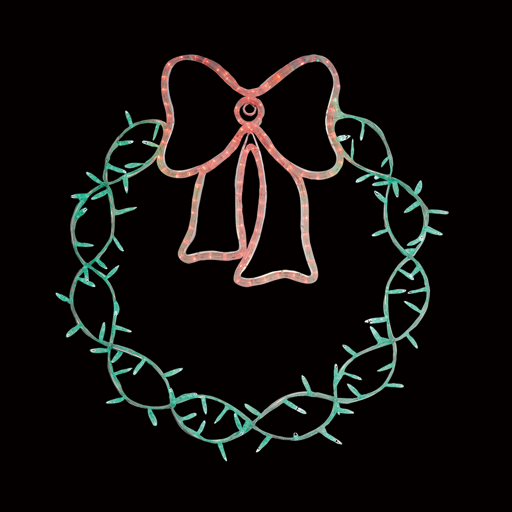 Dunn Deals - Wholesale Wreath - Christmas Carousel Collection - 29" 120V Rope Light/String Light Wreath0