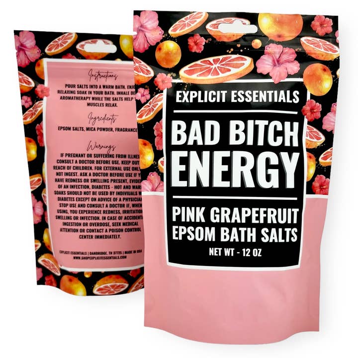 Explicit Essentials - Wholesale Bath Salts - Bad Bitch Energy Bath Salts 12oz Bag