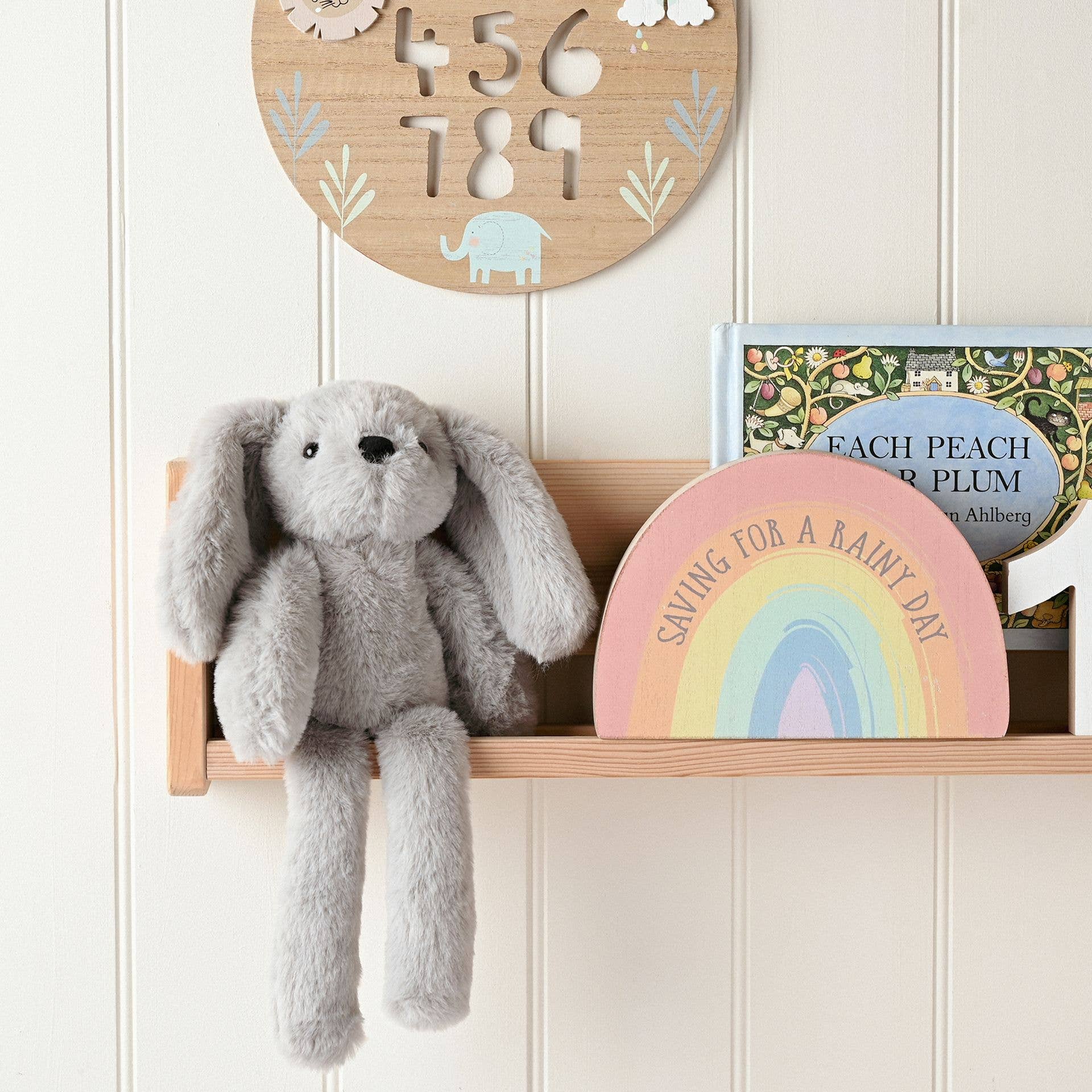 WIDDOP and Co. US - Vente Peluche – enfant et bébé - Théo le lapin en peluche gris aux longues pattes 35 cm1