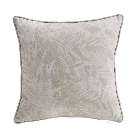 Fodera per cuscino stampata naturale con foglie di felce per la vendita all'ingrosso da parte di TEXTURED LIVES