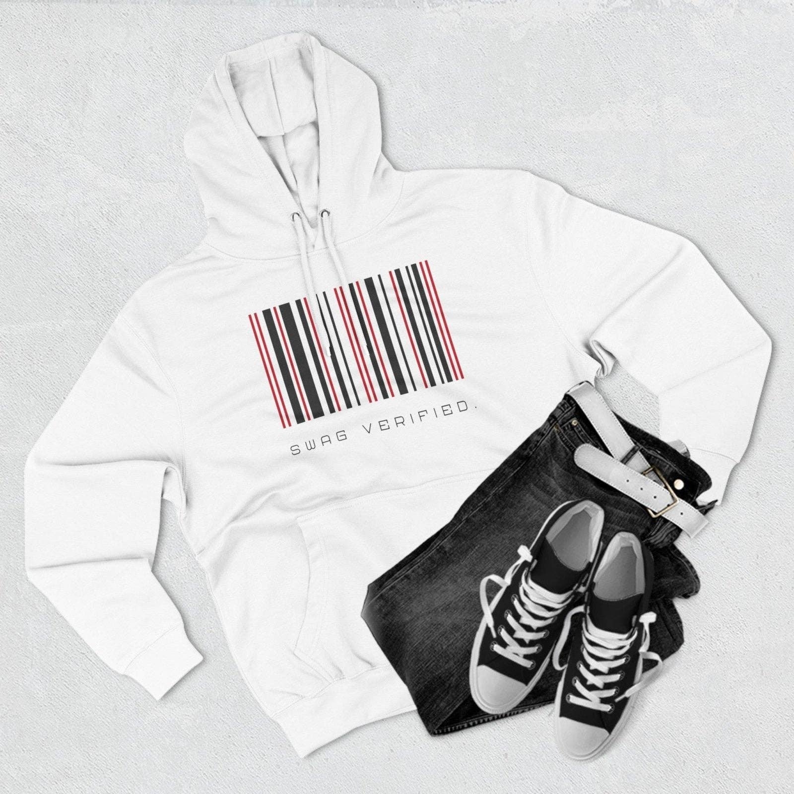 Ohhh So Swag - Wholesale Hoodie - Unisex - Swag Verified. Barcode Unisex Premium Pullover Hoodie | CA22